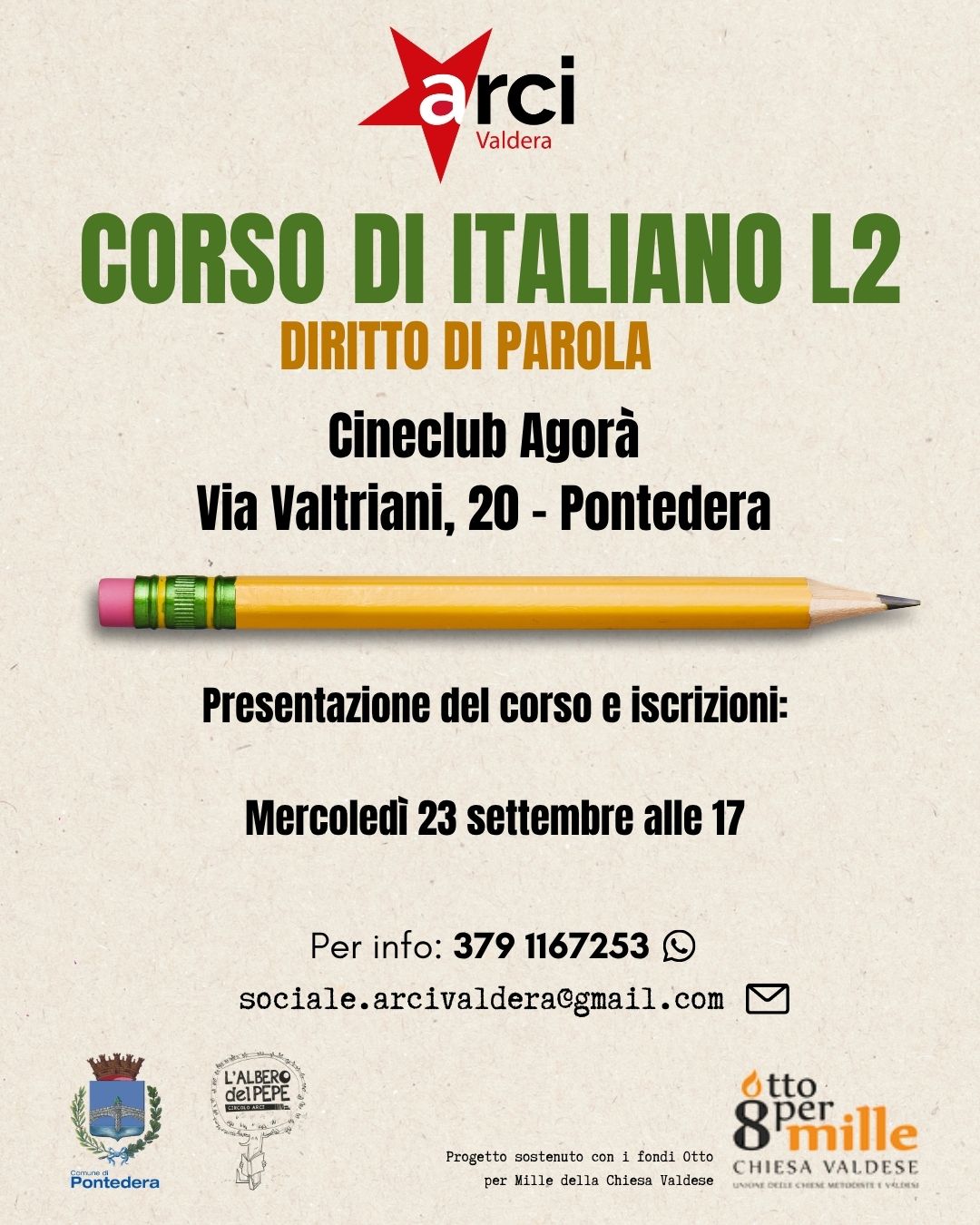 Corso di Italiano 2026 Agorà settembre